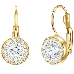 Lulu & Jane Ohrhänger Metall-Legierung Glaskristall in Gelbgold Ohrringe 1 ct Damen