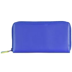 Mywalit Large Double Zip Around Purse Geldbörse Leder 18 cm Portemonnaies 1 ct Blau Damen