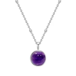 Glanzstücke München Halskette Sterling Silber Amethyst in Silber Ketten 1 ct Damen