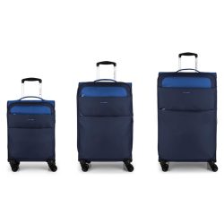 Gabol Cloud 4 Rollen Kofferset 3-teilig mit Dehnfalte Reisetaschen 1 ct Schwarz Herren