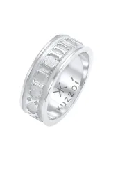 Kuzzoi - Ring  Bandring Römische Zahlen 925 Silber, 64mm