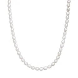 Valero Pearls Perlen-Kette aus Sterling Silber in gelbgold mit Süßwasser-Zuchtperle Ketten 1 ct Damen