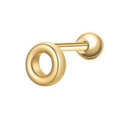 Glanzstücke München Piercing Buchstabe O aus Sterling Silber in gelbgold Ohrringe 1 ct Damen