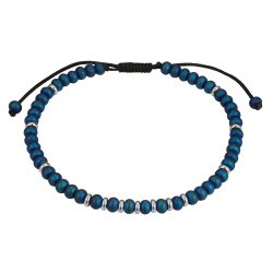 True Rebels Armband aus Edelstahl in Silber mit Hämatit Herrenschmuck 1 ct Herren
