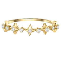 Glanzstücke München Ring Sterling Silber Zirkonia in Gelbgold Ringe 1 ct Damen