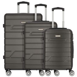 NOWI Bergamo 4 Rollen Kofferset 3-teilig Reisetaschen 1 ct Grau Herren