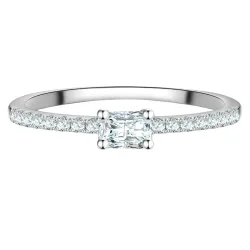 Trilani Ring aus Sterling Silber in silber mit Zirkonia Ringe 1 ct Damen