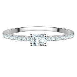 Trilani Ring aus Sterling Silber in silber mit Zirkonia Ringe 1 ct Damen