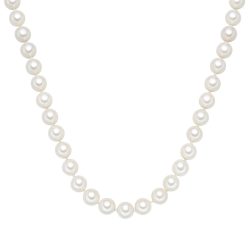Rafaela Donata Perlen-Kette Sterling Silber Muschelkernperle in Silber Ketten 1 ct Damen