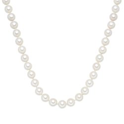 Rafaela Donata Perlen-Kette Sterling Silber Muschelkernperle in Silber Ketten 1 ct Damen