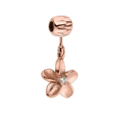 Purelei LEI Plumeria Charm 100% Edelstahl Charms & Anhänger 1 ct Hellbraun