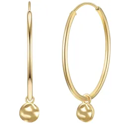 Glanzstücke München Creolen Kreis Sterling Silber in Gelbgold Ohrringe 1 ct Damen