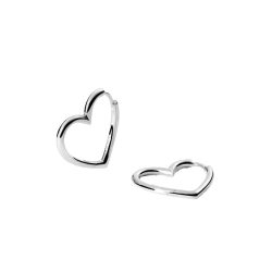 Purelei Hearts Creolen 100% Sterling Silber Ohrringe 1 ct Grau Damen