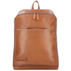 Plevier Rock Amaril Business-Rucksack Leder 43 cm Laptopfach Reisetaschen 1 ct Hellbraun Herren