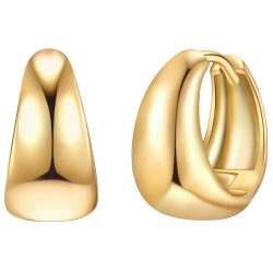Rafaela Donata Creolen aus Sterling Silber in Gelbgold Ohrringe 1 ct Damen
