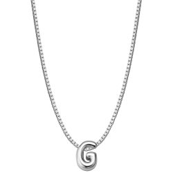 Glanzstücke München Halskette Buchstabe G aus Sterling Silber in silber Ketten 1 ct Damen