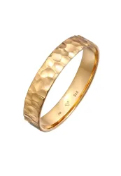 Kuzzoi - Ring  Bandring Freundschaftsring 925 Silber, 56mm, Gold