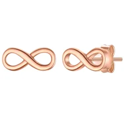 Glanzstücke München Ohrstecker Infinity aus Sterling Silber in roségold Ohrringe 1 ct Damen