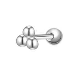 Glanzstücke München Piercing Kugeln aus Sterling Silber in silber Ohrringe 1 ct Damen