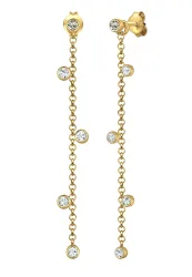 Elli Hänger Geo 925 Silber, mit Kristallen von Swarovski® Ohrringe 1 ct Damen