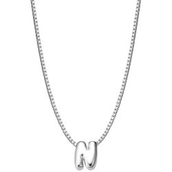 Glanzstücke München Halskette Buchstabe N aus Sterling Silber in silber Ketten 1 ct Damen