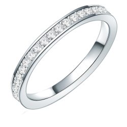 Lulu & Jane Ring aus Messing in Silber mit verziert mit Kristallen von Swarovski® Ringe 1 ct Damen