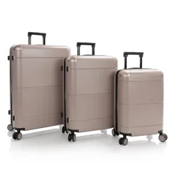 Heys Zen 4 Rollen Kofferset 3-teilig mit Dehnfalte Reisetaschen 1 ct Grau Herren