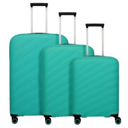 Travelite Burano 4 Rollen Kofferset 3-teilig mit Dehnfalte Reisetaschen 1 ct Petrol Herren