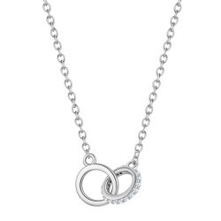 Glanzstücke München Halskette aus Sterling Silber in silber mit Zirkonia Ketten 1 ct Damen