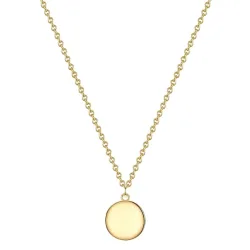 Glanzstücke München Halskette Kreis Sterling Silber in Gelbgold Ketten 1 ct Damen