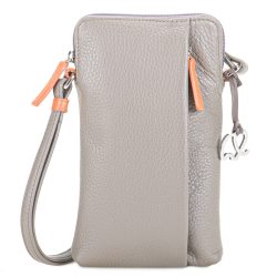 Mywalit Handytasche Leder 12 cm Portemonnaies 1 ct Grau Herren