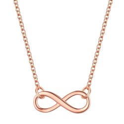 Glanzstücke München Halskette Infinity aus Sterling Silber in roségold Ketten 1 ct Damen