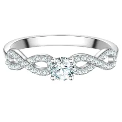 Trilani Ring Infinity aus Sterling Silber in silber mit Zirkonia Ringe 1 ct Damen