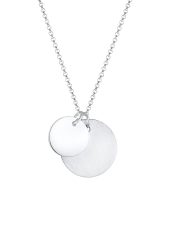 Elli - Halskette Kreis Anhänger, 60 cm, Silber