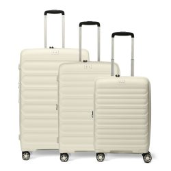 d & n Travel Line 4700 4 Rollen Kofferset 3-teilig mit Dehnfalte Koffer & Trolleys 1 ct Weiss Herren