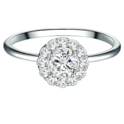 Trilani Ring Sterling Silber Zirkonia in Silber Ringe 1 ct Damen