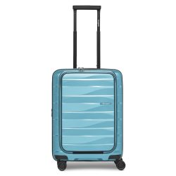 bergpfeil Travel 4 Rollen Kabinentrolley 55 cm Laptopfach mit Dehnfalte Reisetaschen 1 ct Grau Herren