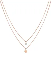 Elli Layer Plättchen mit Kristallen von Swarovski®925 Silber Ketten 1 ct Damen