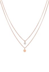 Elli Layer Plättchen mit Kristallen von Swarovski®925 Silber Ketten 1 ct Damen