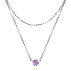 Glanzstücke München Halskette Sterling Silber Amethyst in Gelbgold Ketten 1 ct Damen