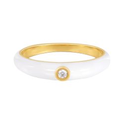Glanzstücke München Ring aus Sterling Silber in gelbgold mit Zirkonia Ringe 1 ct Damen