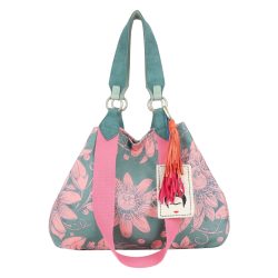Fritzi aus Preußen Fritzi x Frida Kahlo Limited Bloom Henkeltasche Handtaschen 1 ct Petrol Damen