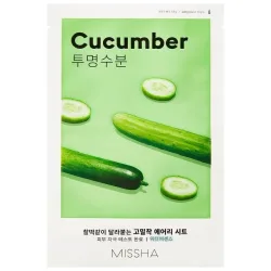 Missha Airy Fit Mask Cucumber Feuchtigkeitsmasken 19 g
