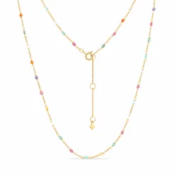 Maja Emulto Halskette - bunt facettiert Zirkonia vergoldet - MEN-4128-MULTI CZ