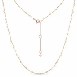 Maja Emulto Halskette - Peridot grün 925 Silber rosegold - MEN-4128-P