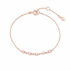 Maja Emulto Armband - Perlen rosegold 925 Silber - MEB-1838-PP