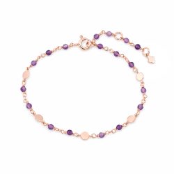 Maja Emulto Armband - Amethyst facettiert rosegold - MEB-2161-AB