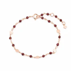 Maja Emulto Armband - Granat facettiert rosegold - MEB-2161-G