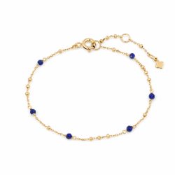 Maja Emulto Armband - Lapis Lazuli facettiert vergoldet - MEB-2581-LL