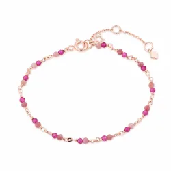 Maja Emulto Armband - Rhodonit Rubin facettiert rosegold - MEB-3236-RS-RN